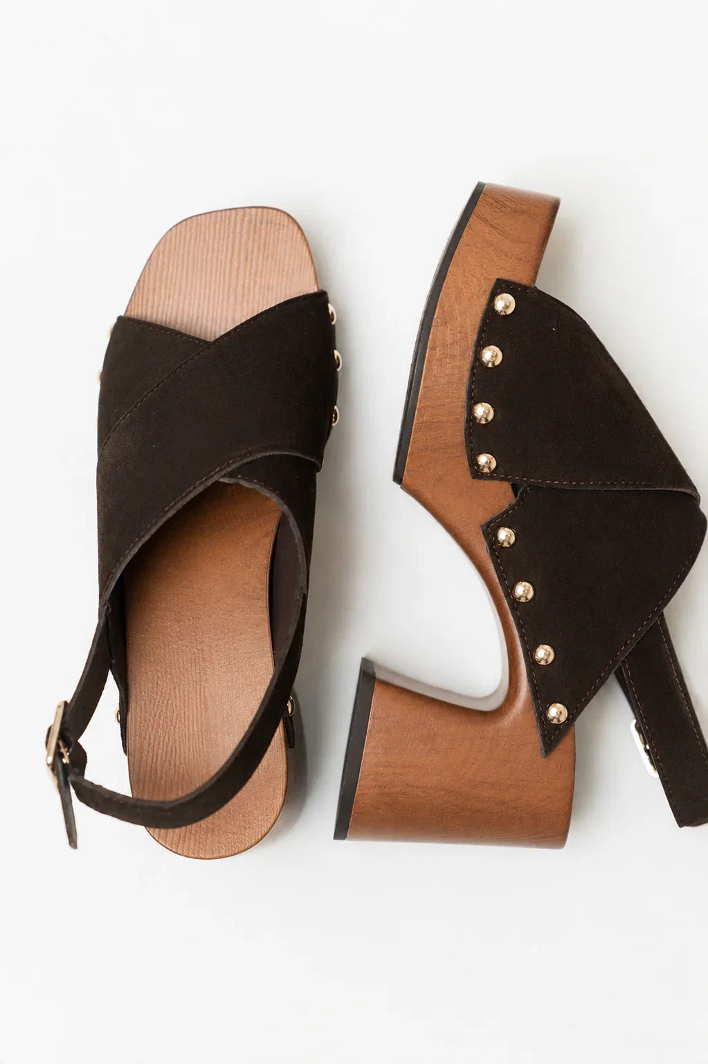 Pamela Block Heels in Brown