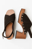 Pamela Block Heels in Brown
