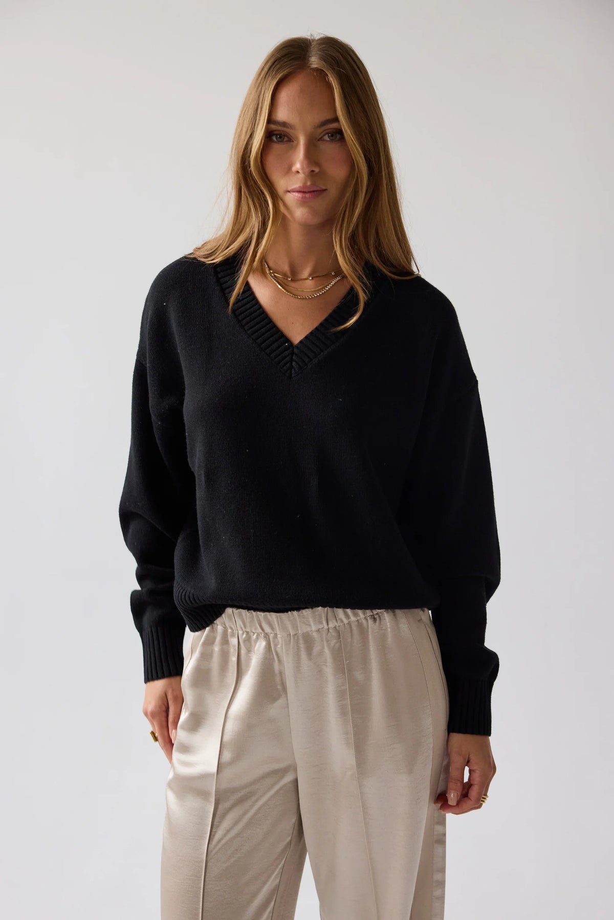 Adella Knit Sweater in Black FINAL SALE