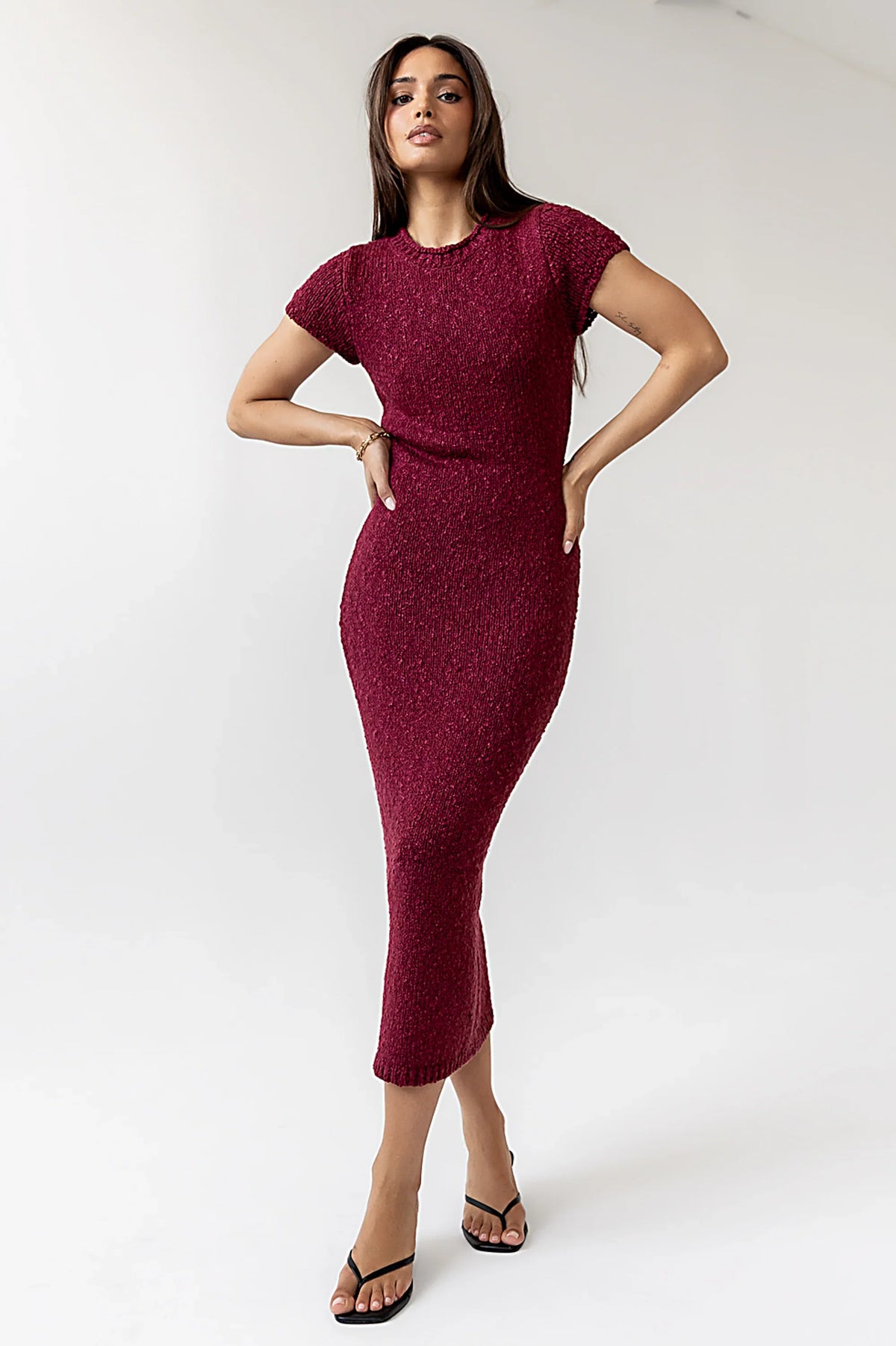 Hadley Knit Maxi Dress in Plum