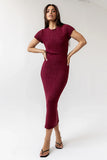 Hadley Knit Maxi Dress in Plum