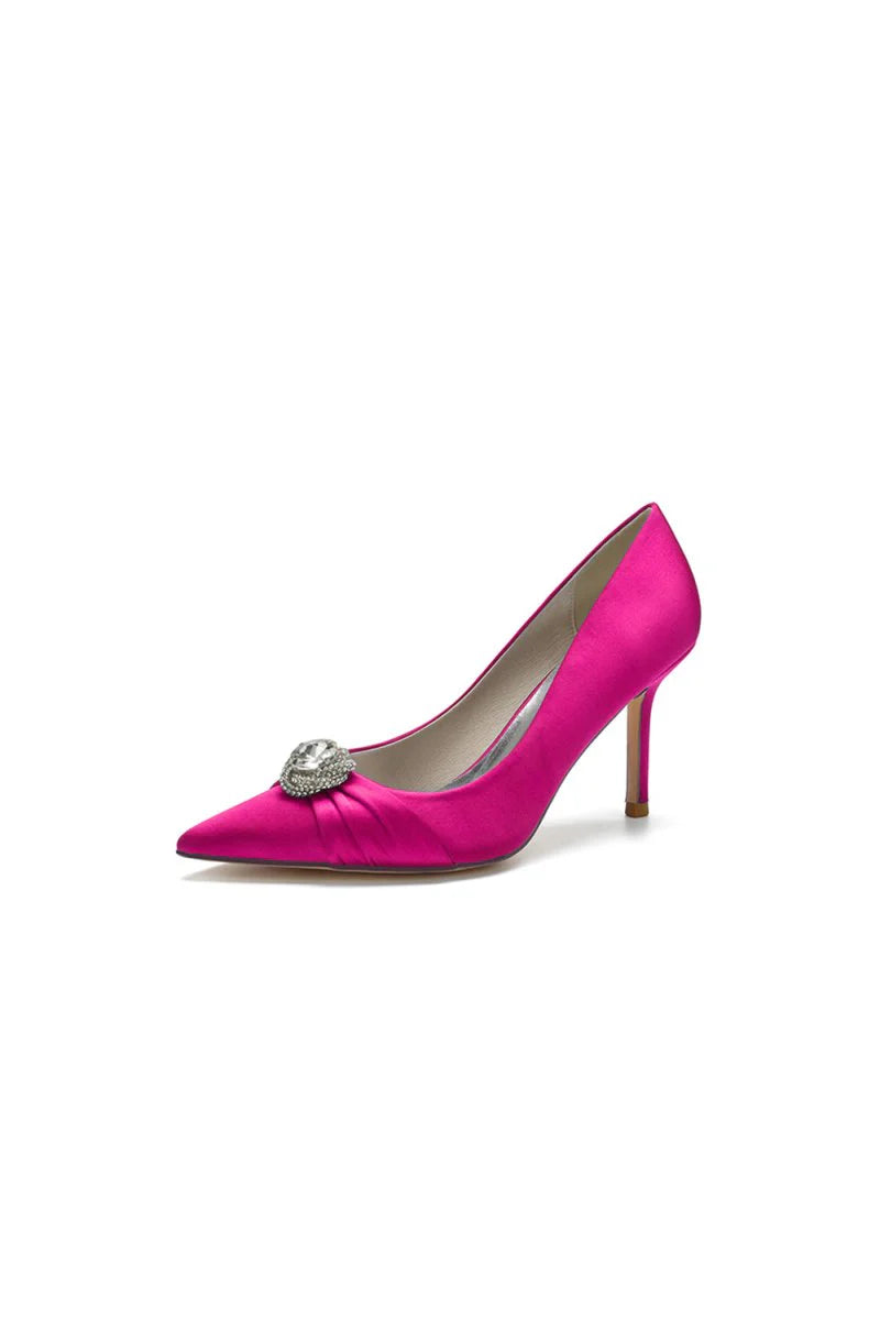 Cocktail Pointed Toe Crystal High Heels