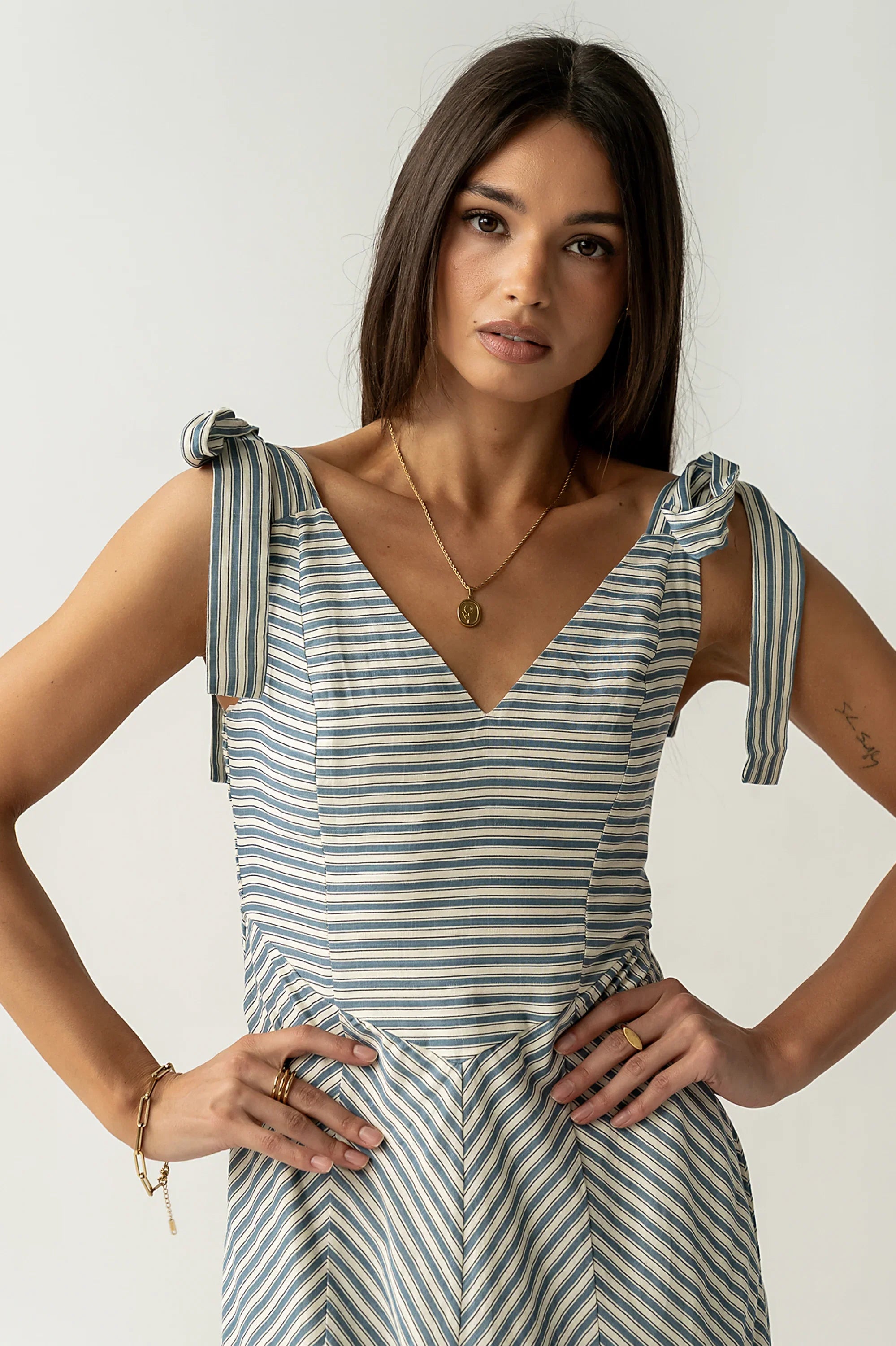 Michelle Striped Maxi Dress