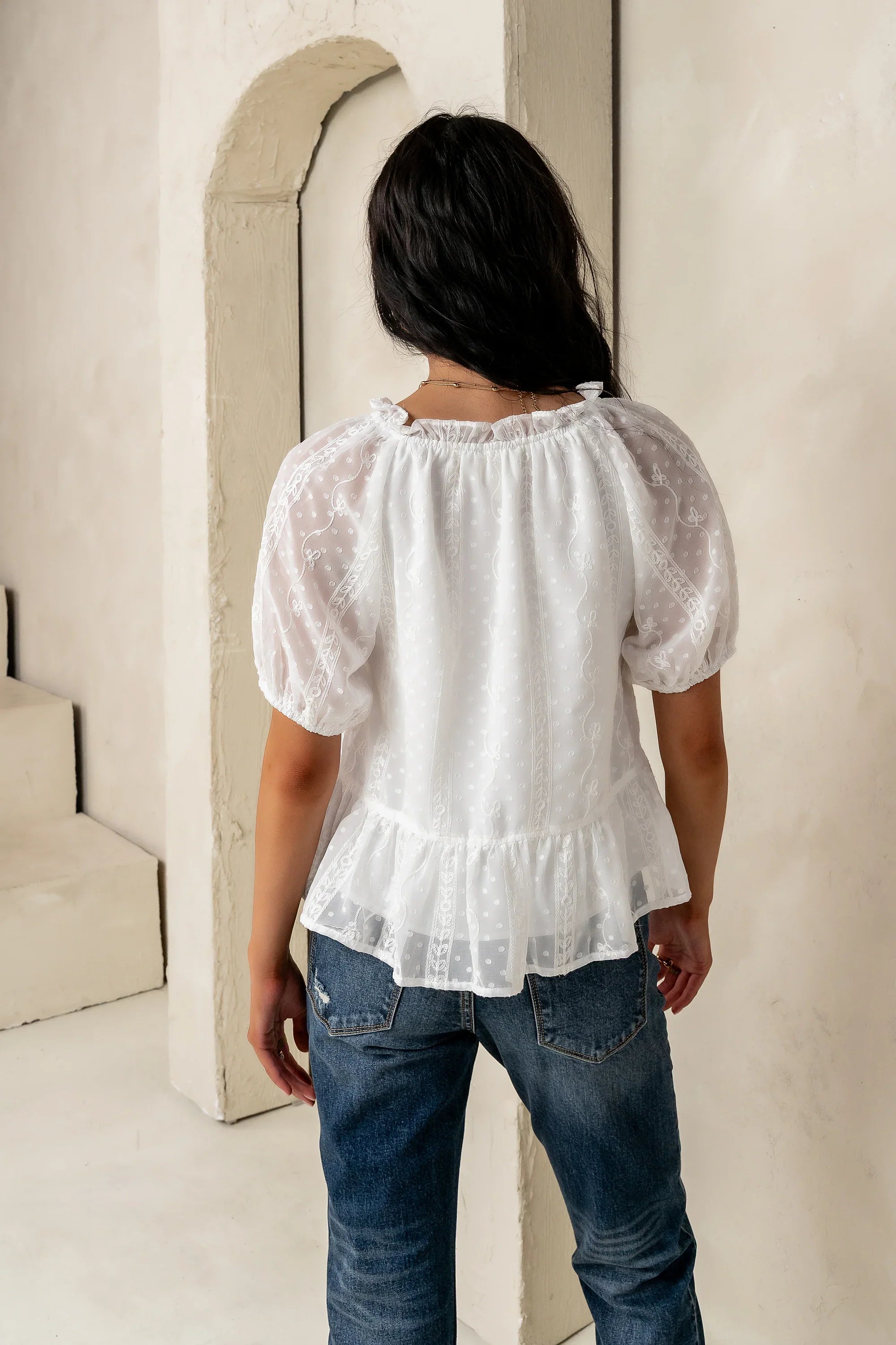 Melina Embroidered Blouse FINAL SALE