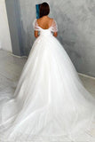 Ball Gown Off the shoulder Wedding Dress Tulle Bridal Dress