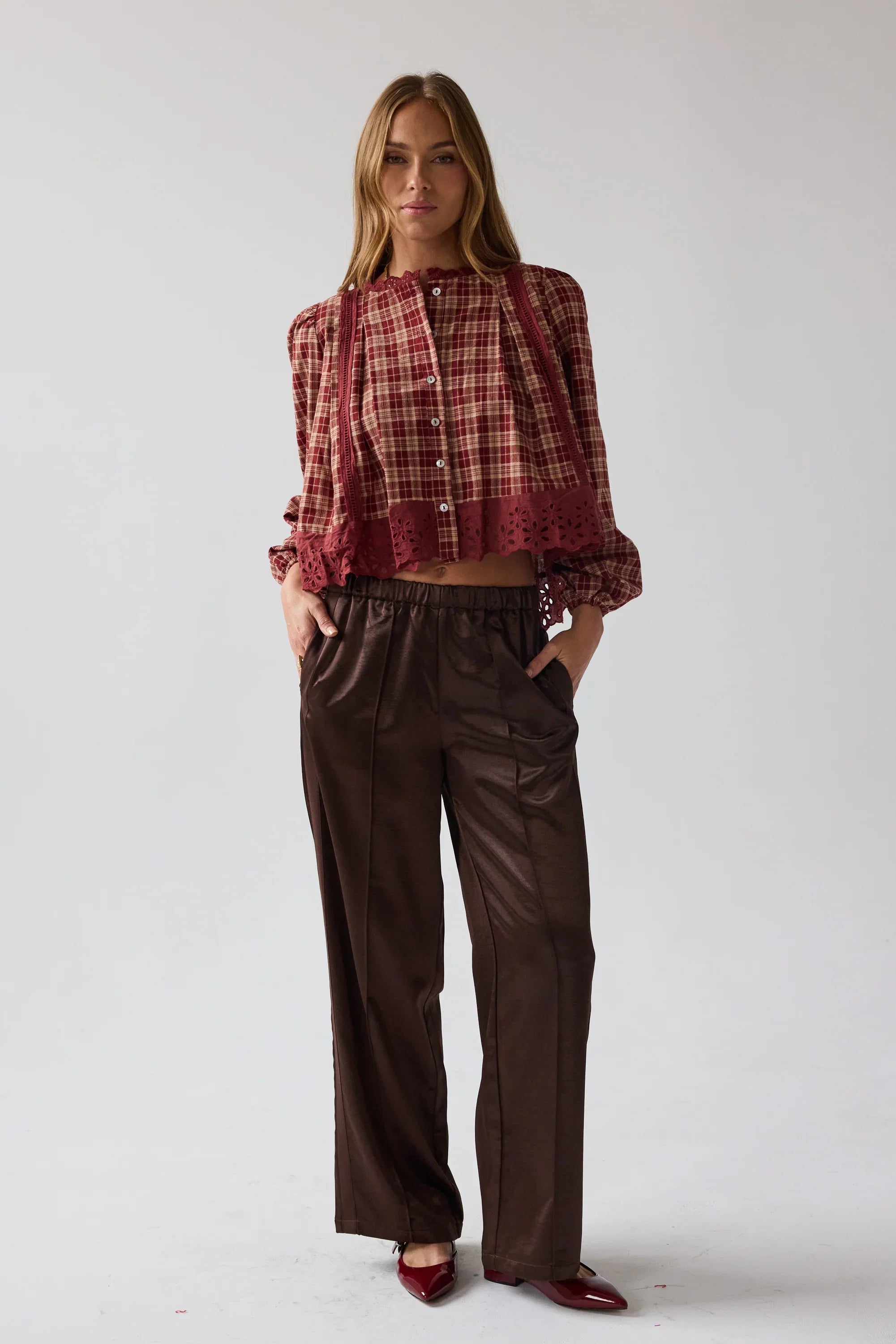 Randall Plaid Blouse
