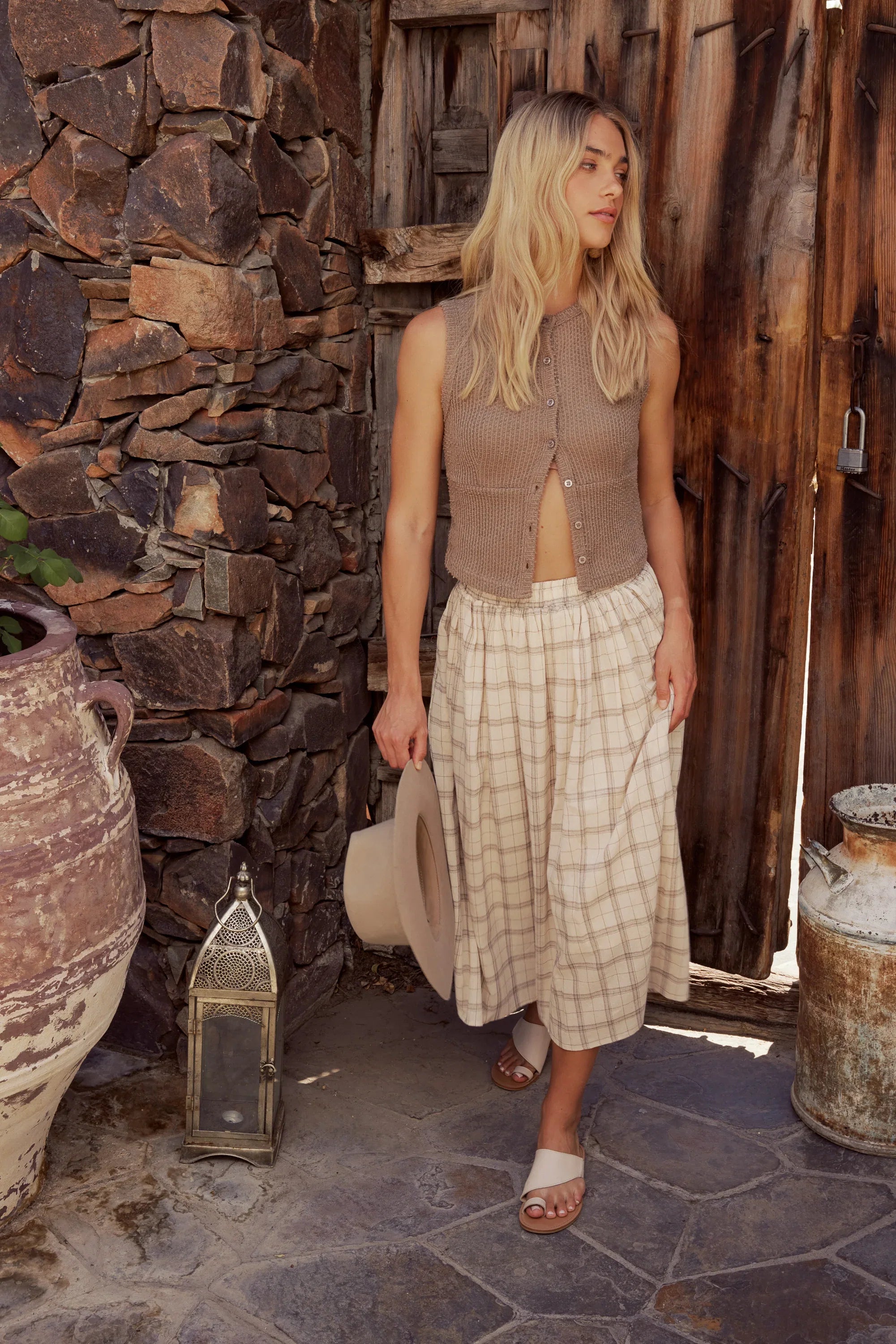 Sharon Plaid Maxi Skirt FINAL SALE