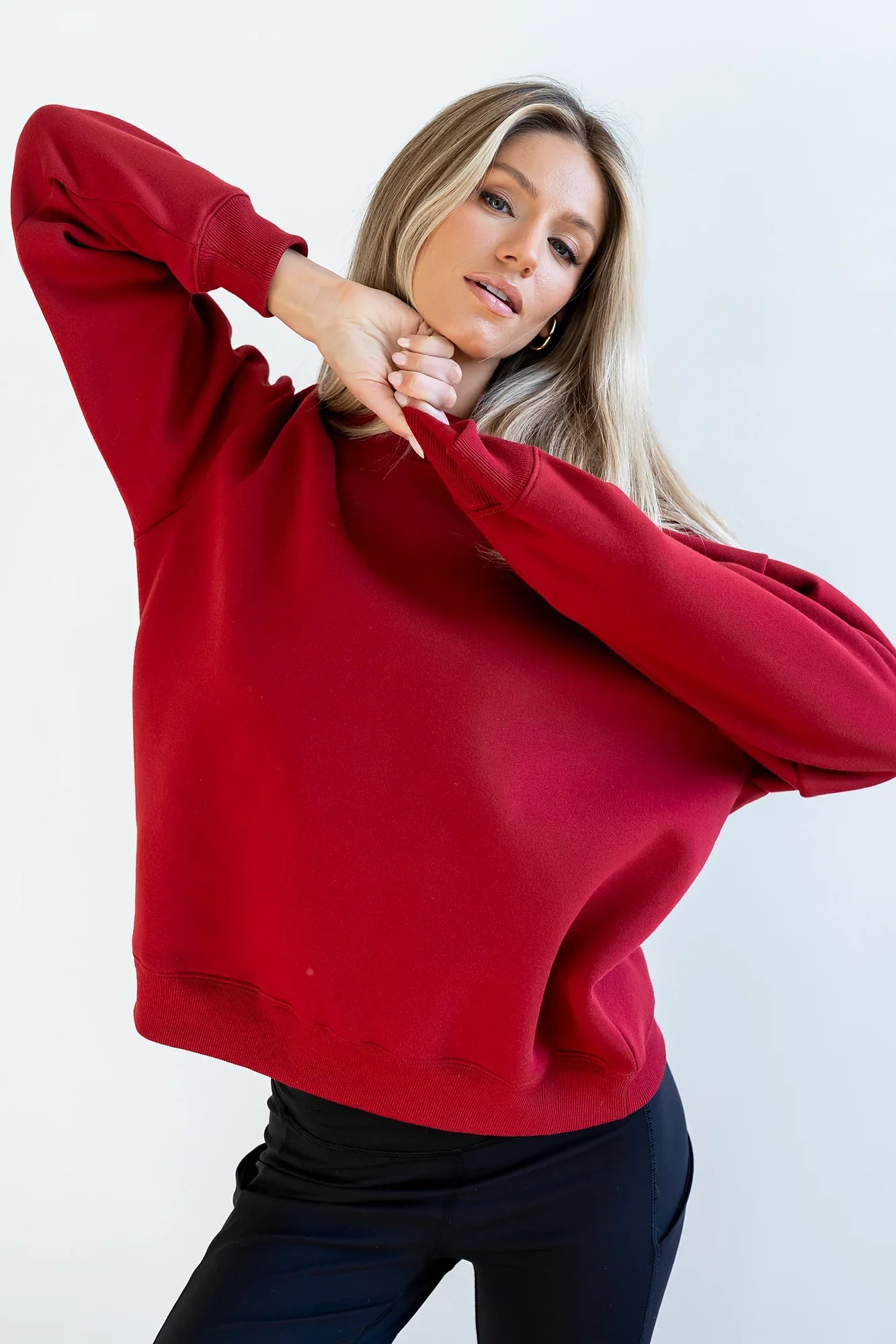 Marie Oversized Sweatshirt in Red FINAL SALE