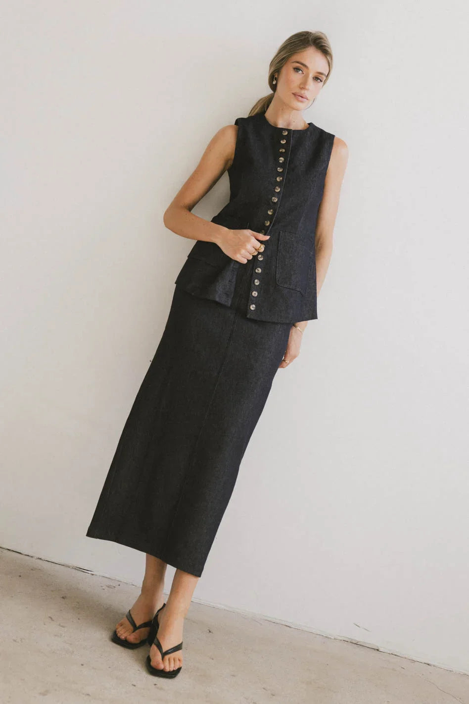 Miriam Denim Maxi Skirt FINAL SALE