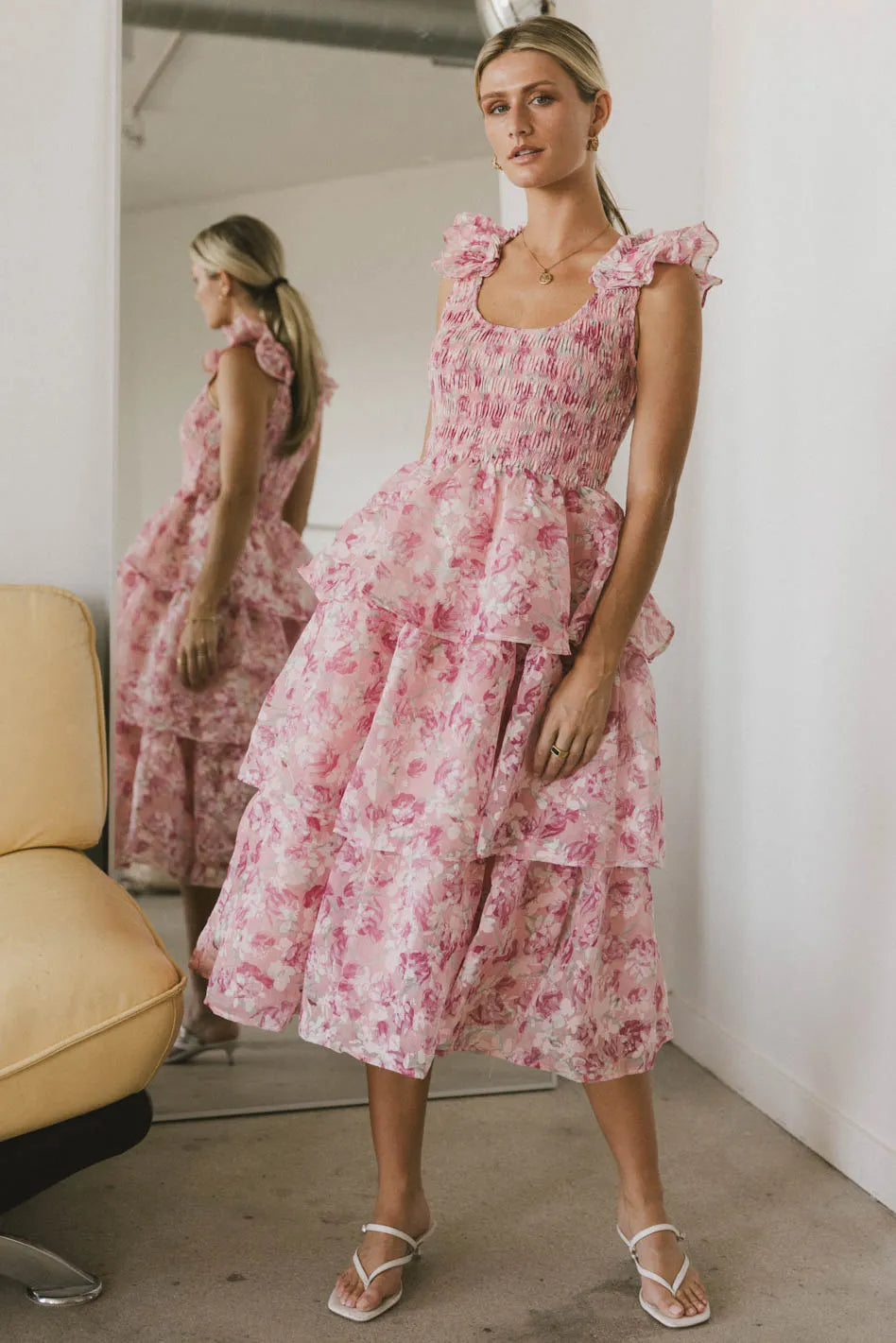 Absedee Floral Midi Dress FINAL SALE