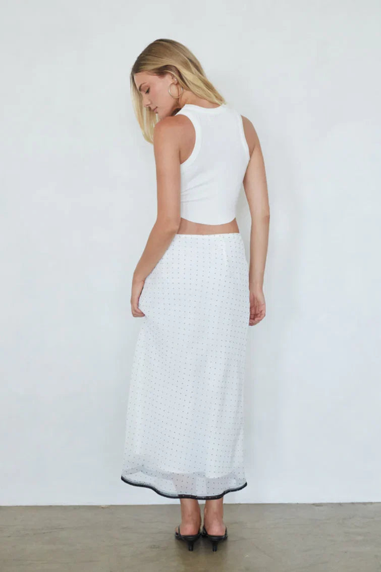 Melissa Polka Dot Midi Skirt