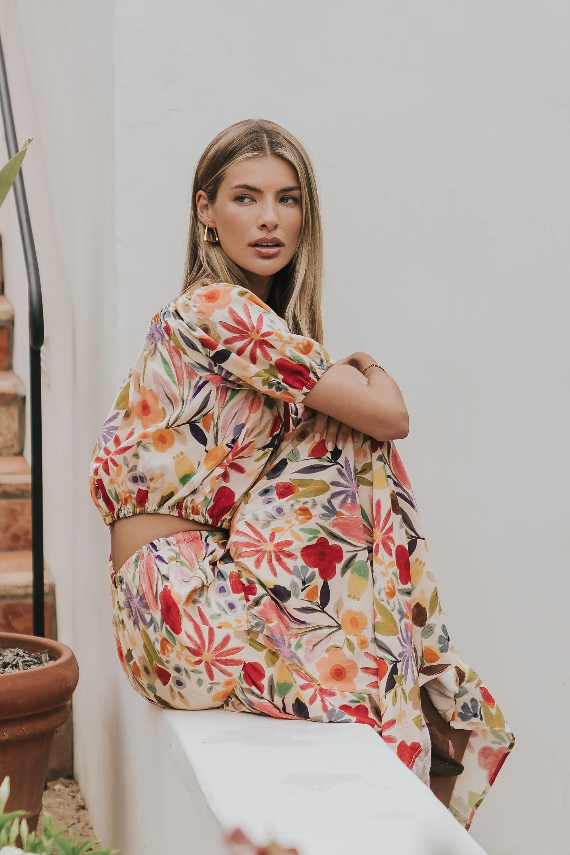 Clarise Floral Midi Skirt