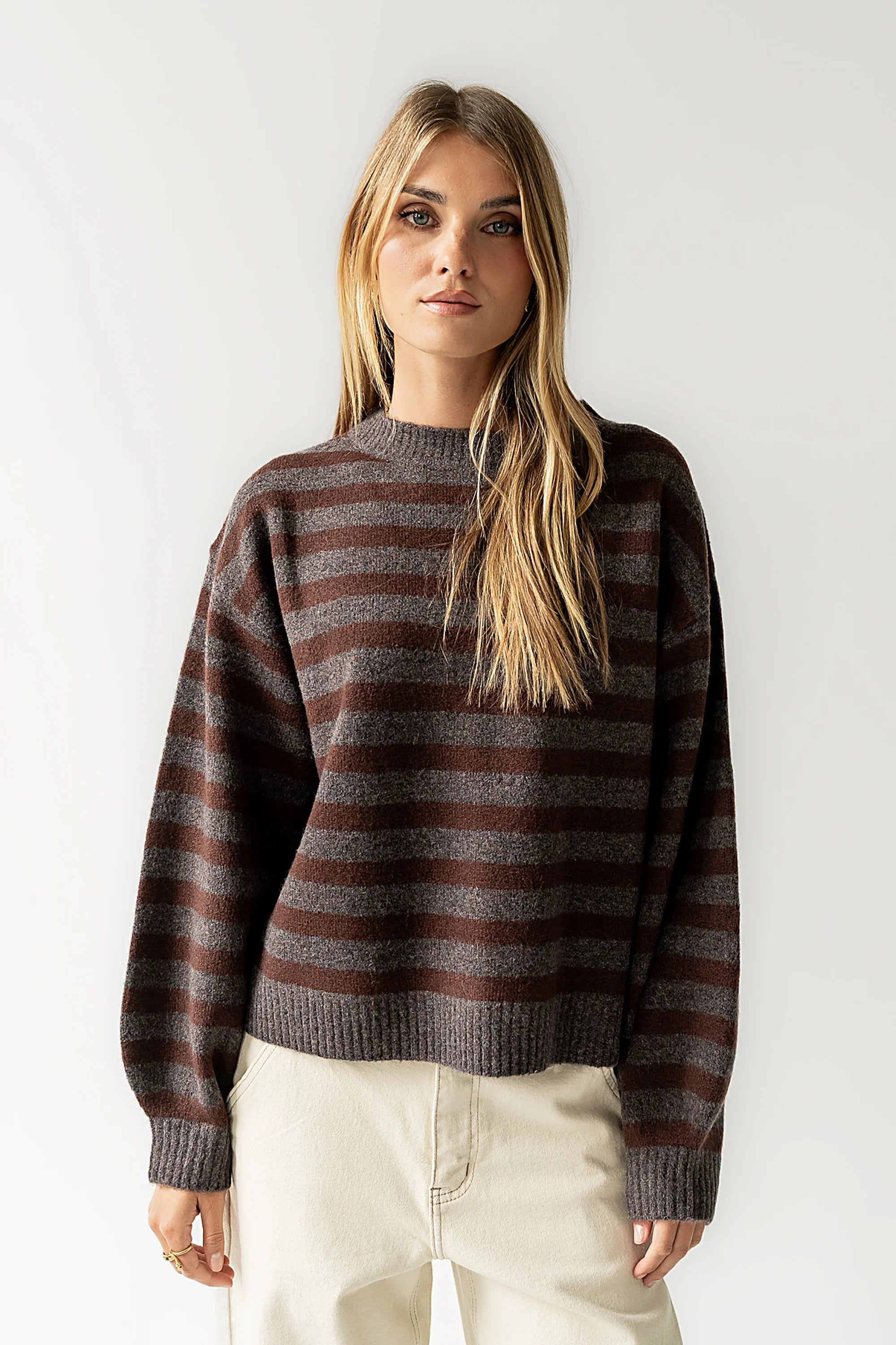 Josey Oversized Sweater in Red Brown