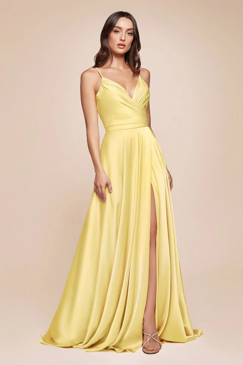 ERICA GOWN SOFT SATIN A LINE DRESS