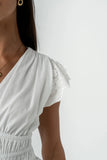 Kadie Embroidered Blouse in White