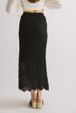 Nanet Crocheted Maxi Skirt in Black FINAL SALE