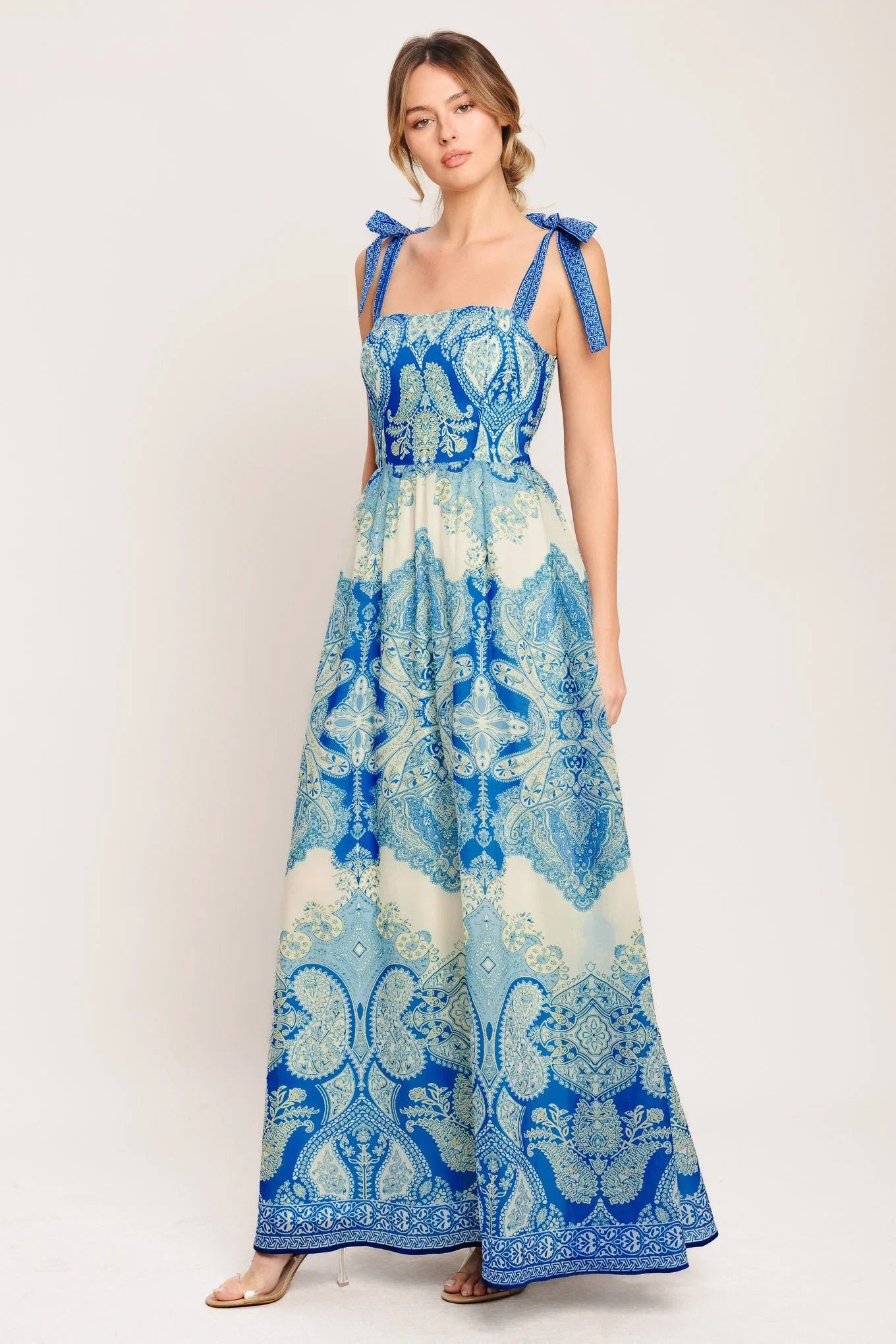 OCEAN TAPESTRY MAXI DRESS