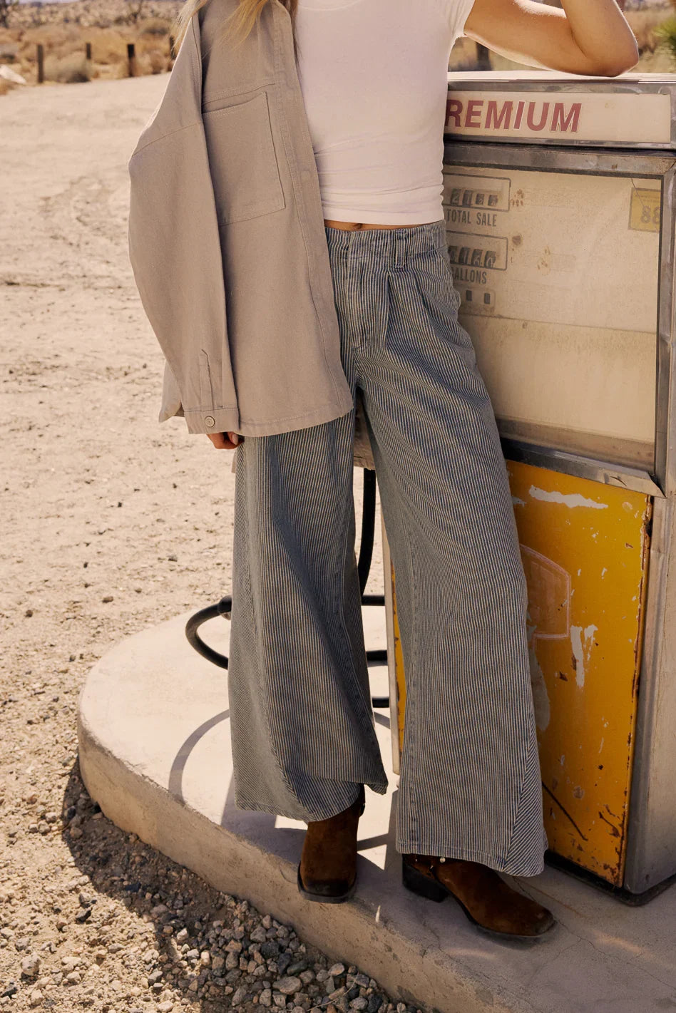 Milla Striped Wide Leg Jeans FINAL SALE