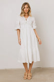 Nadia Midi Dress in Cream FINAL SALE