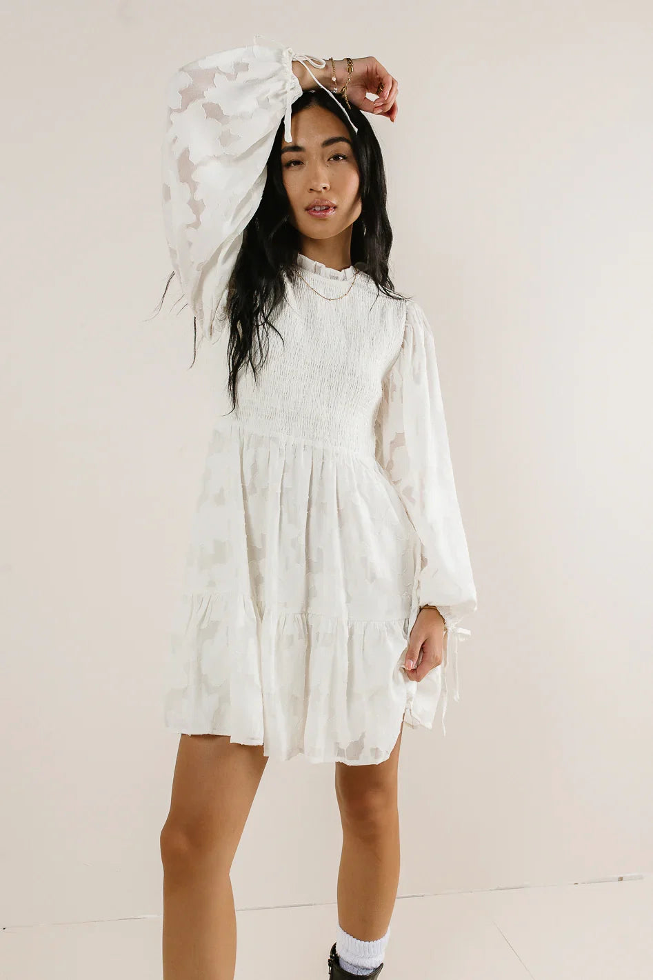 Vallie Smocked Mini Dress