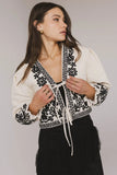 Benja Embroidered Jacket in Ivory FINAL SALE