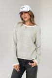 Mandy Contrast Sweater in Grey FINAL SALE
