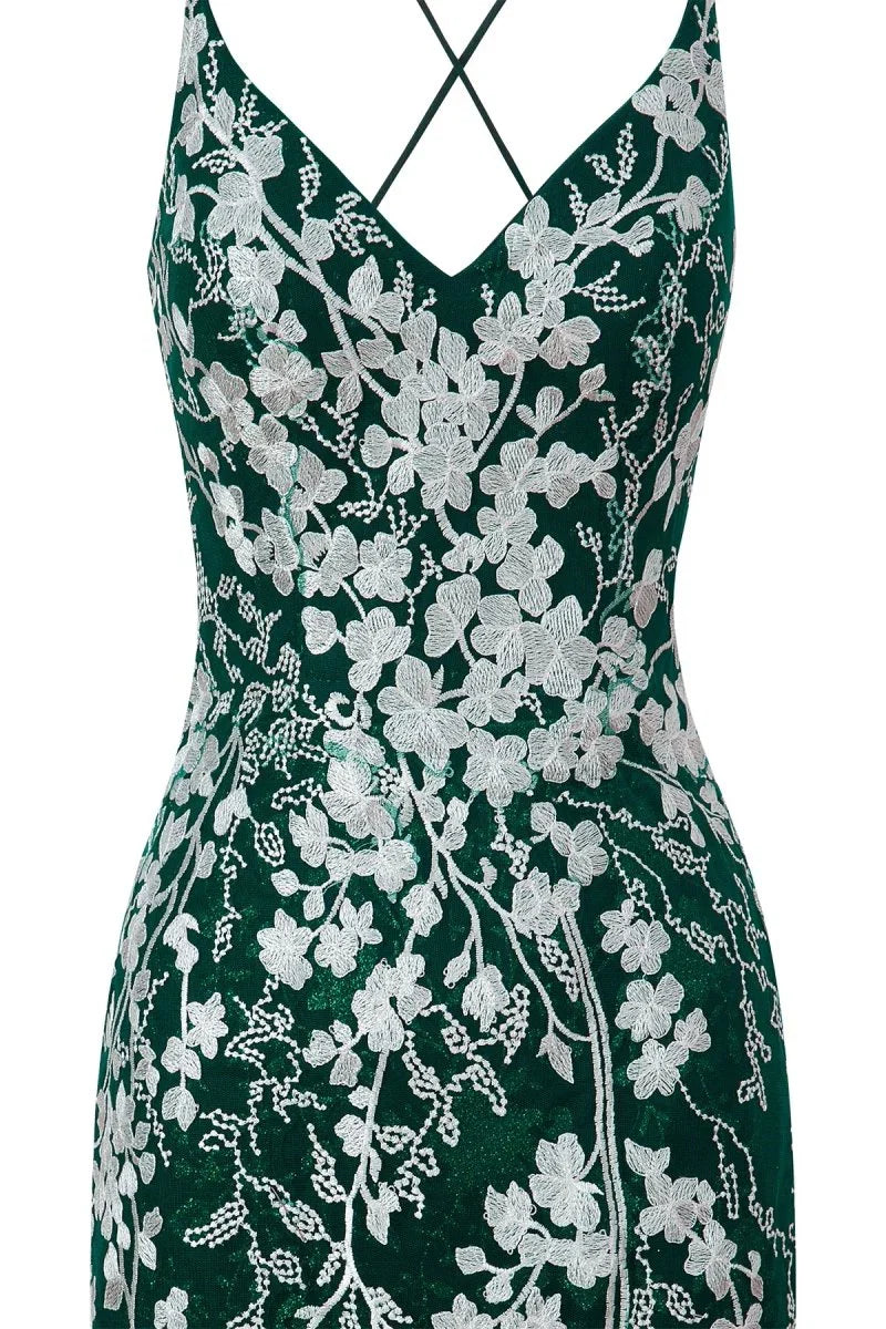 Sheath Short Spaghetti Straps Lace Homecoming Dress