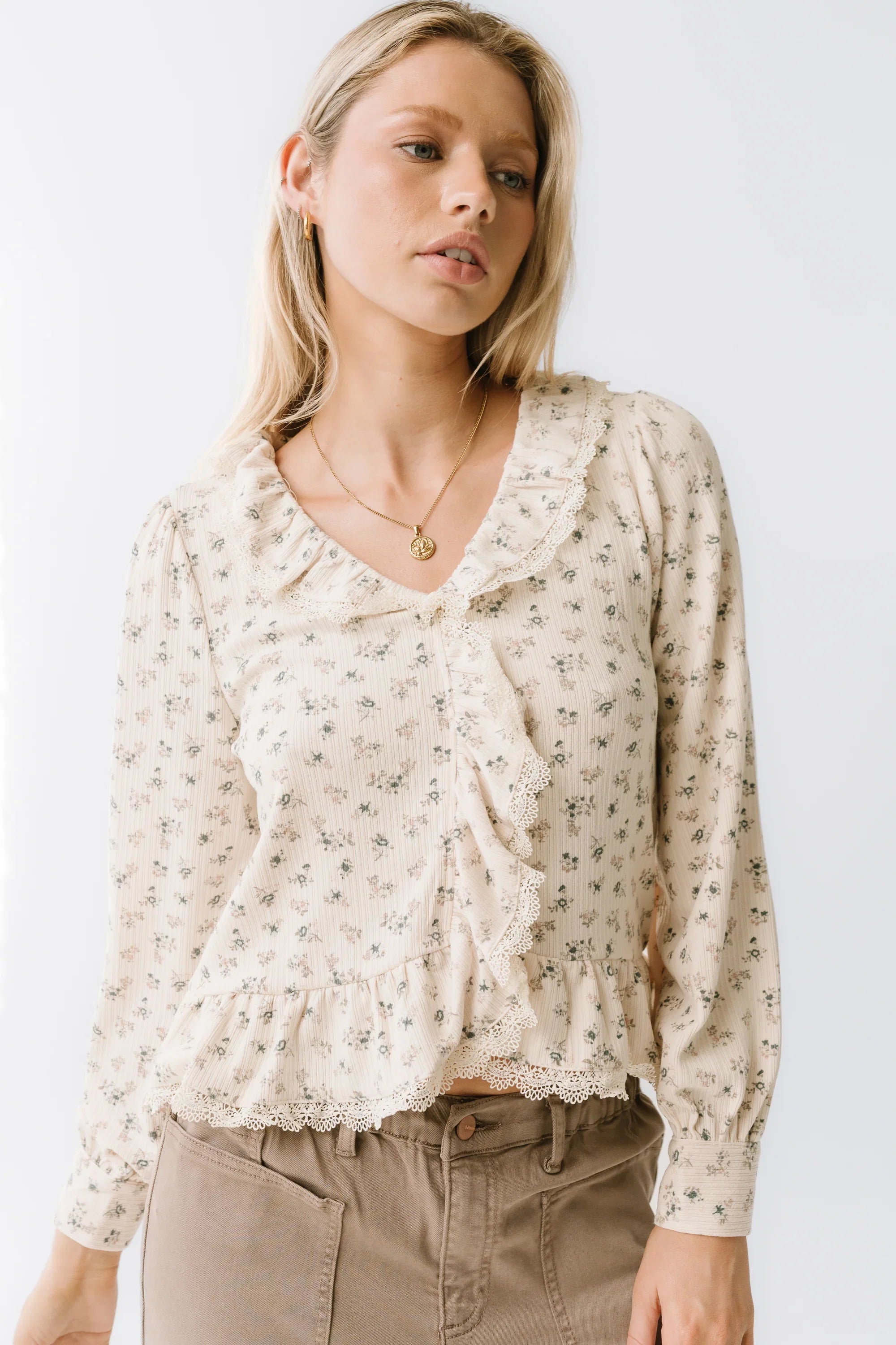 Monty Floral Ruffle Top FINAL SALE