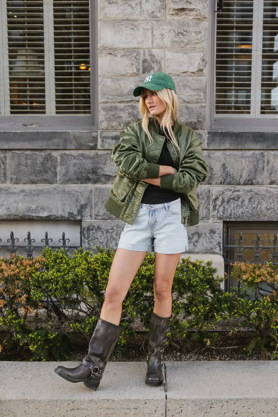 Reya Crossover Denim Shorts FINAL SALE