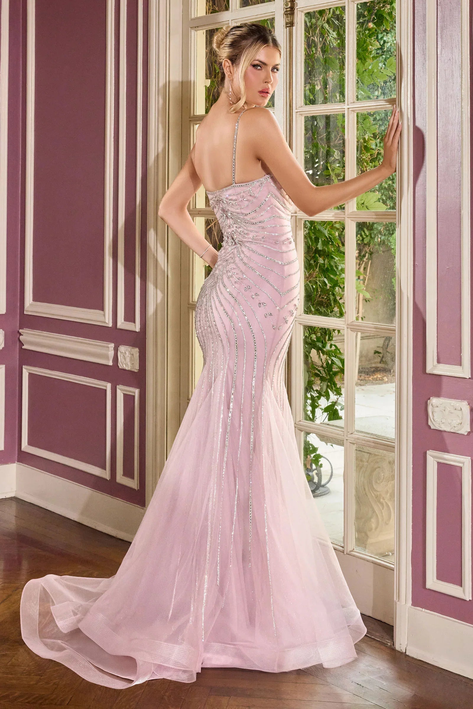 Rebekah Gown Evening Dress with Detachable Bow Train