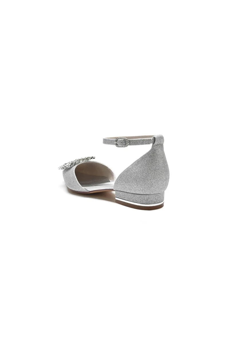 Glitter Crystal Low Heels