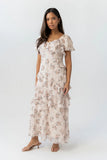 Oakley Ruffle Floral Maxi Dress