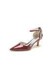 Pointed Toe Wedding Shoes with Rhinestone