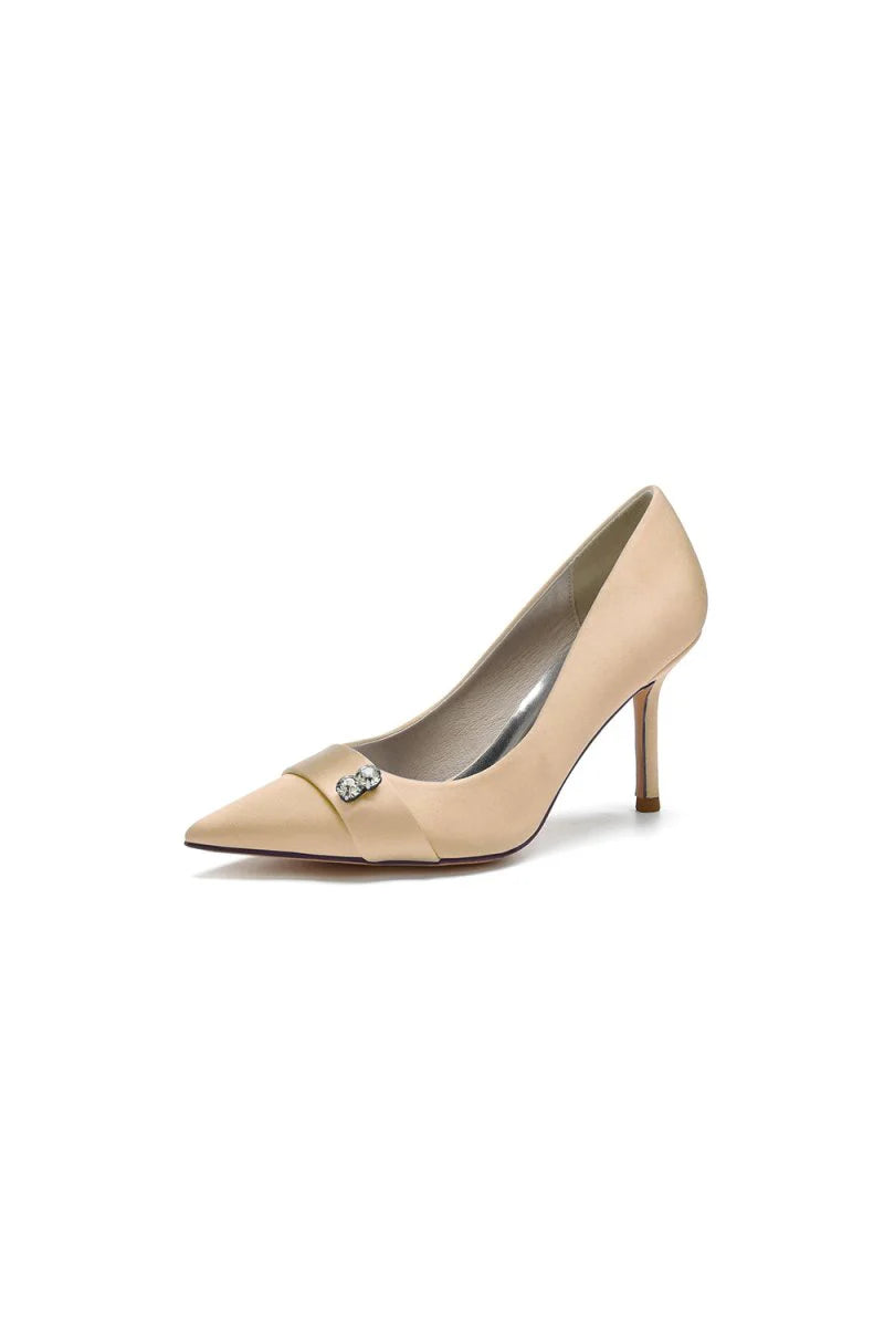 Pointed Toe Crystal High Heels Party Shoes