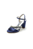 Fuchsia High Heels with Shimmering Metal Accents