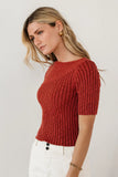Toni Sweater Top in Brick FINAL SALE
