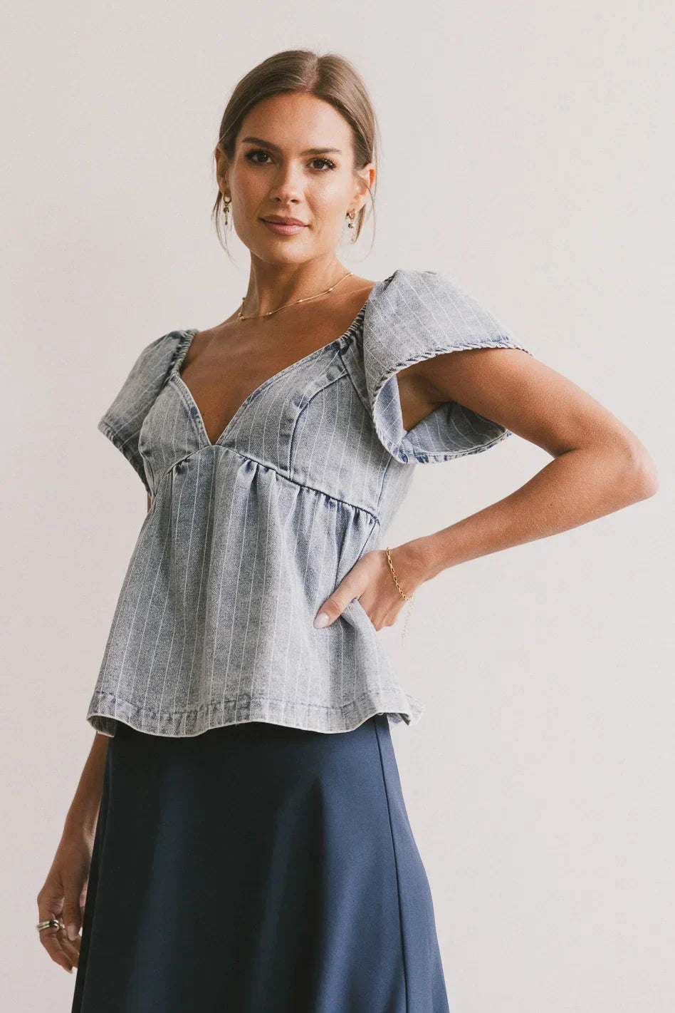 Tierra Denim Blouse FINAL SALE