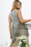 Mariana Lace Tank Top in Olive