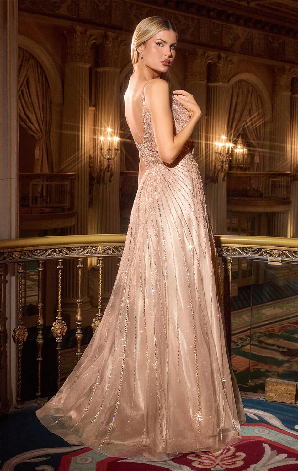 ANGELA GOWN A LINE BEADED DRESS