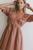 Lorna Mini Dress in Rust FINAL SALE