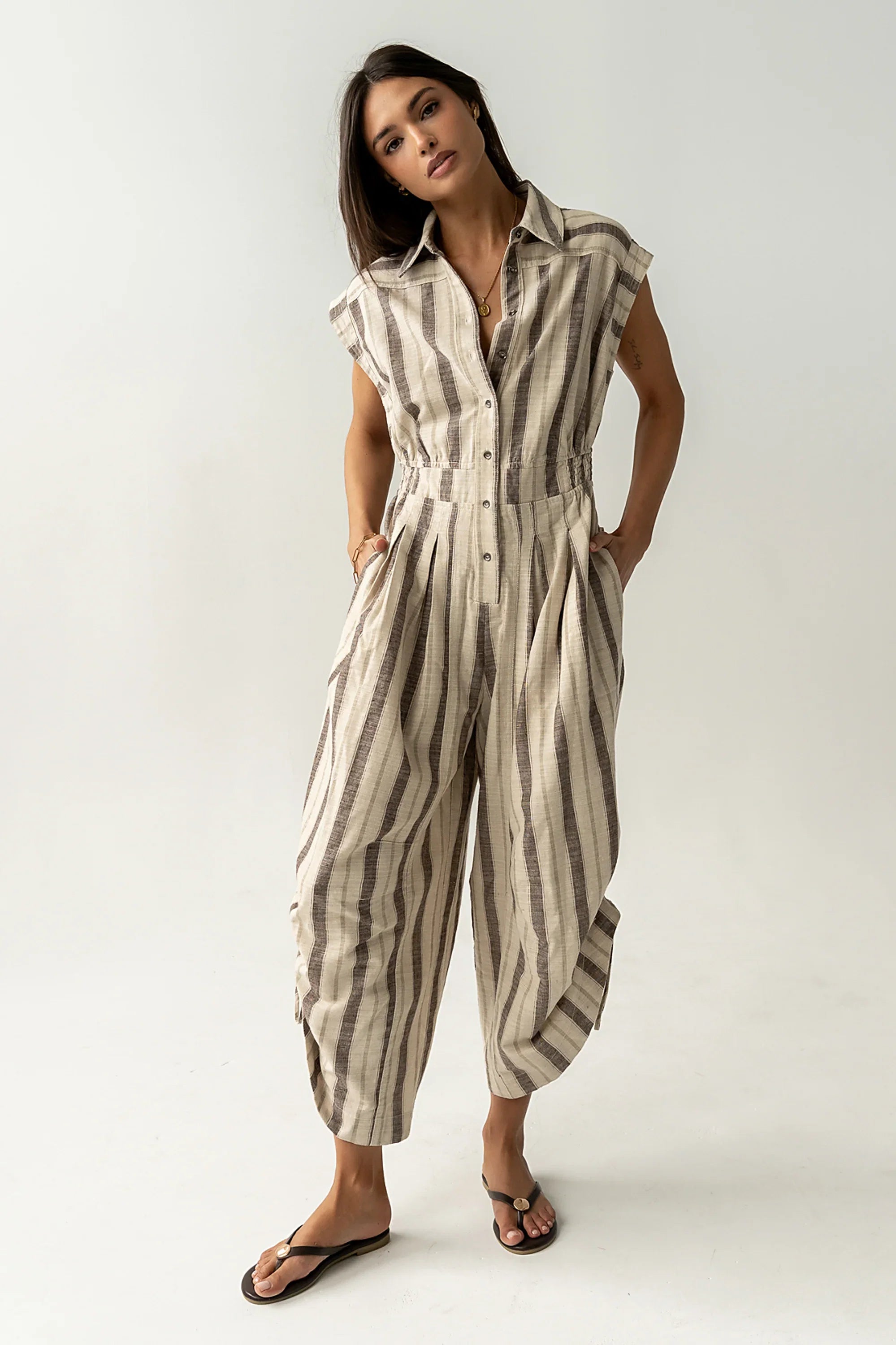 Maggie Striped Parachute Jumpsuit