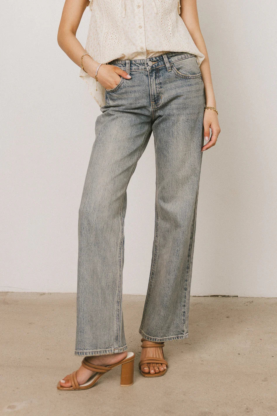 Marshall Straight Leg Vintage Jeans in Light Wash FINAL SALE