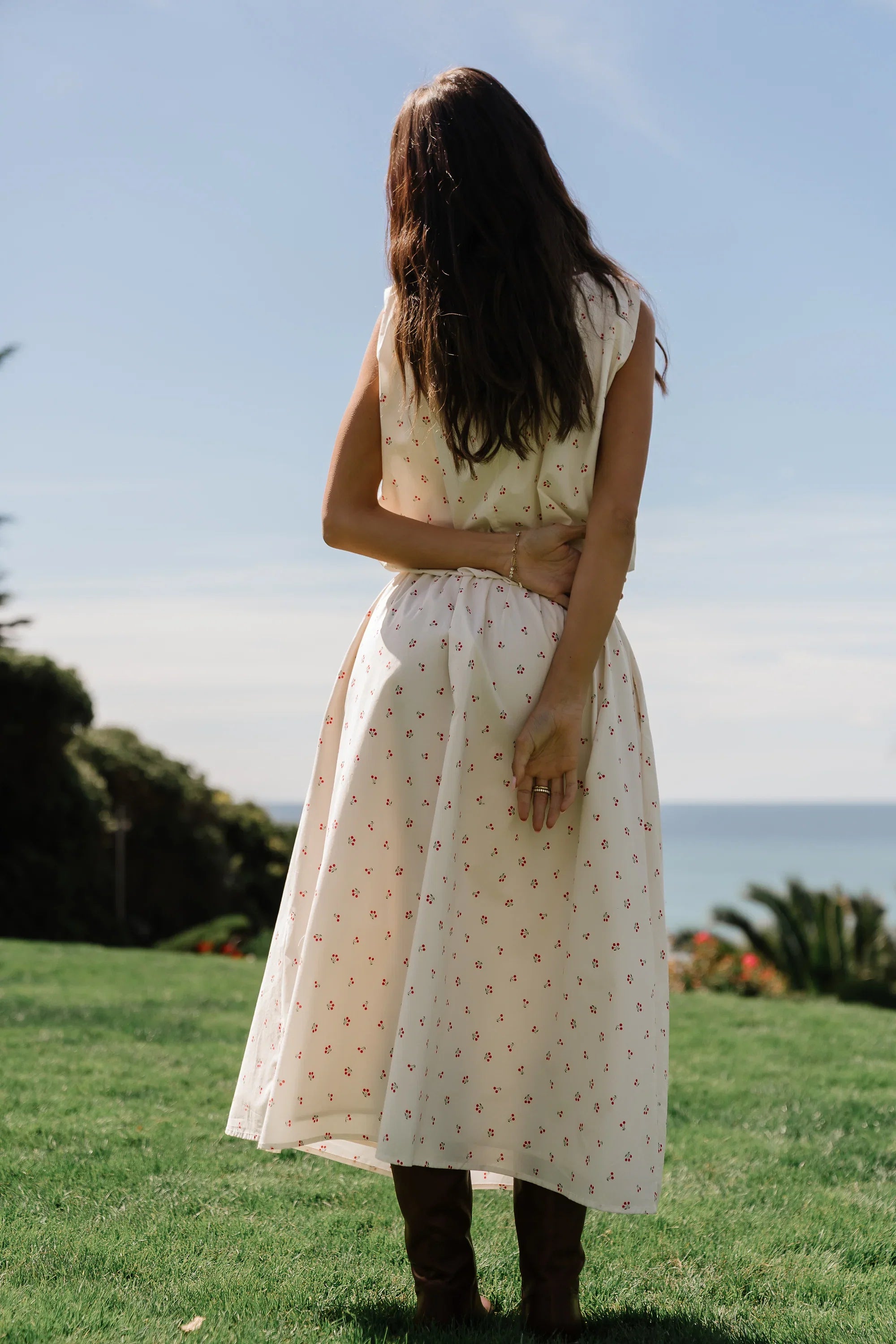 Tyla Cherry Midi Skirt
