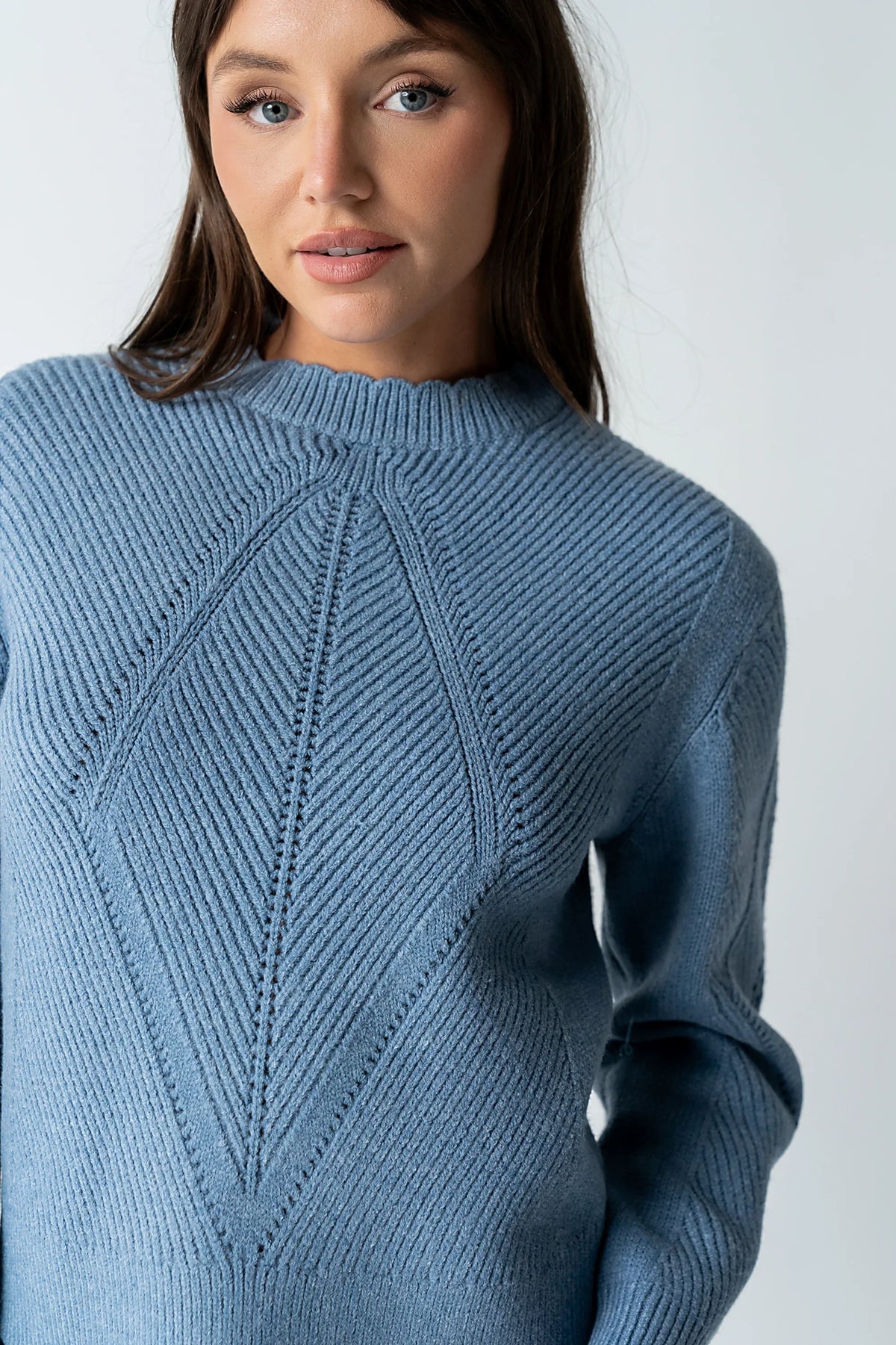Bostyn Knit Sweater in Blue FINAL SALE