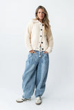 Jonah Collared Cardigan in Cream FINAL SALE