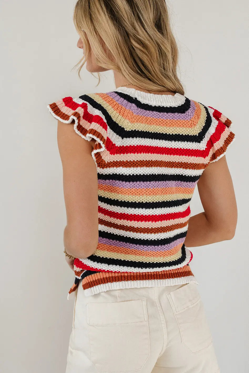 Lexi Sweater Top in Striped FINAL SALE