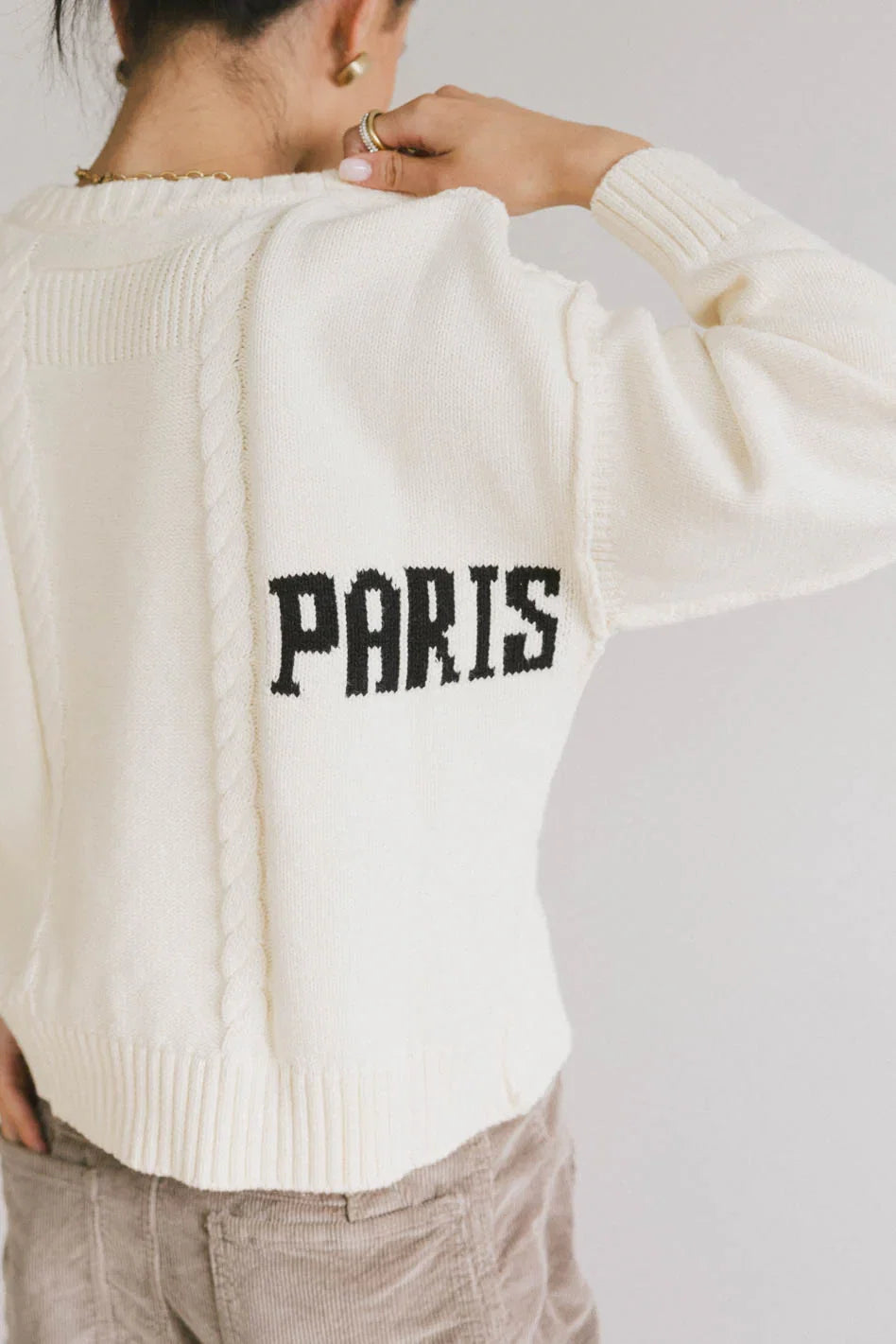 Paris Cable Knit Sweater FINAL SALE