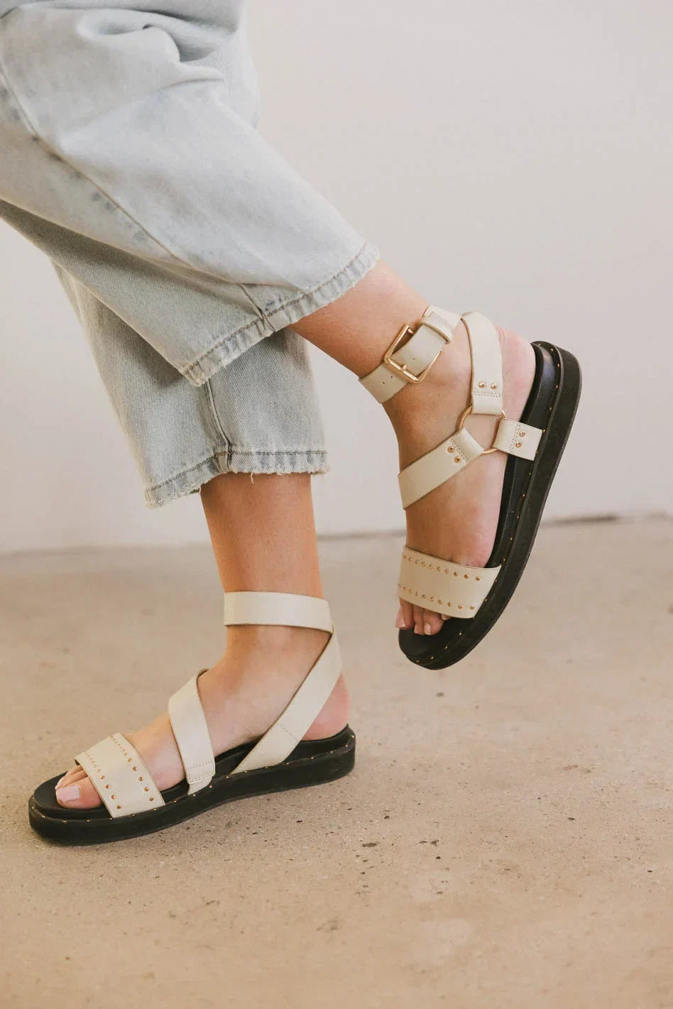 Cameron Sandals in Cream FINAL SALE