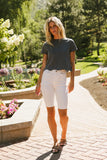 Miley Bermuda Shorts in White FINAL SALE