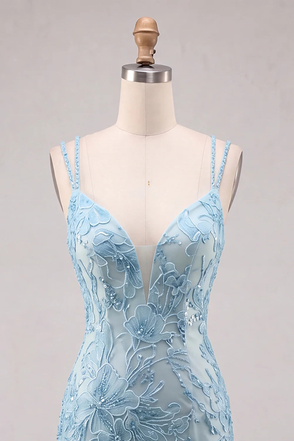 Navy Floral Beaded Bodycon Short Homecoming Dress